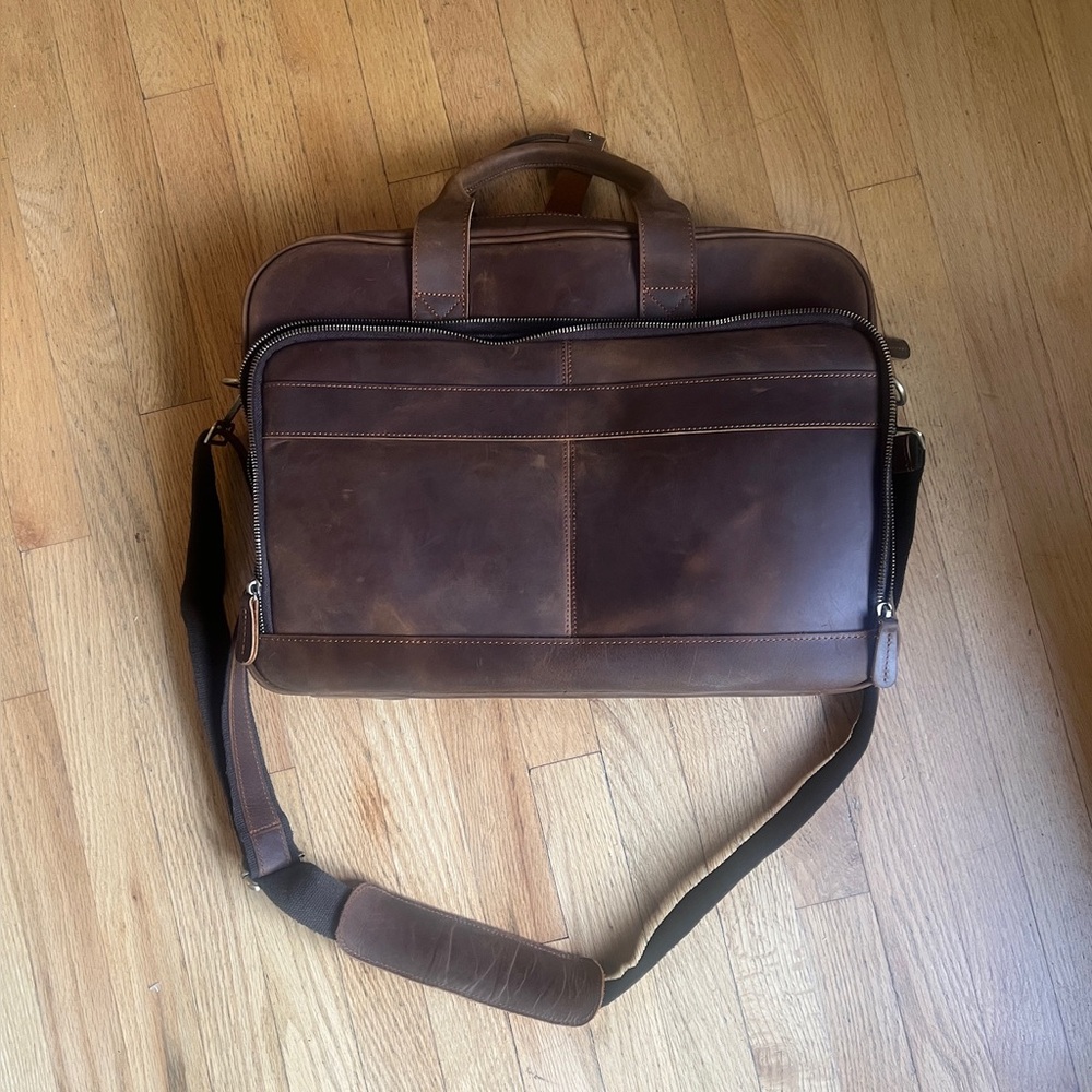 Classic Brown Leather Men's Bag